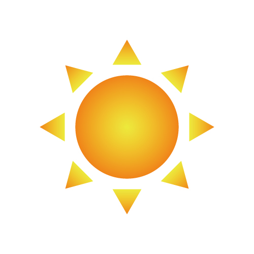 太陽の完成。