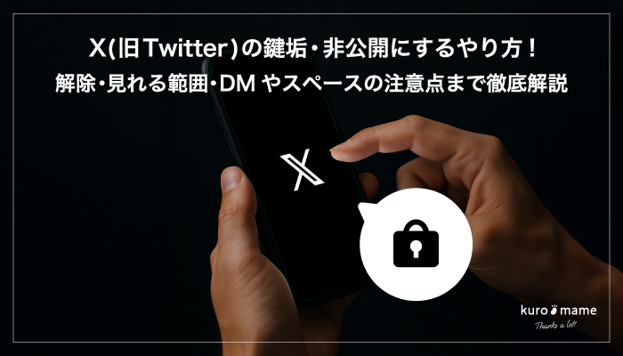 X(旧Twitter)の鍵垢・非公開にするやり方!解除・見れる範囲・DMやスペースの注意点まで徹底解説